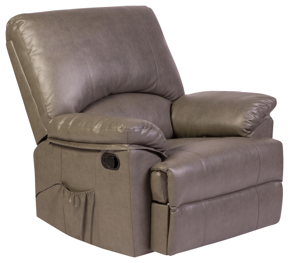 Relaxzen Reynolds Rocker Recliner With Heat and Massage Modern Massage Chairs by Comfort