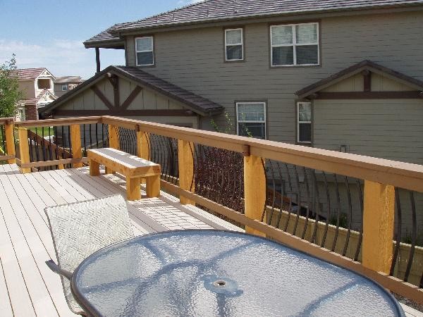 Transitional deck photo in Denver