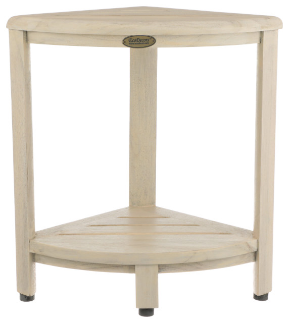 corner teak stool