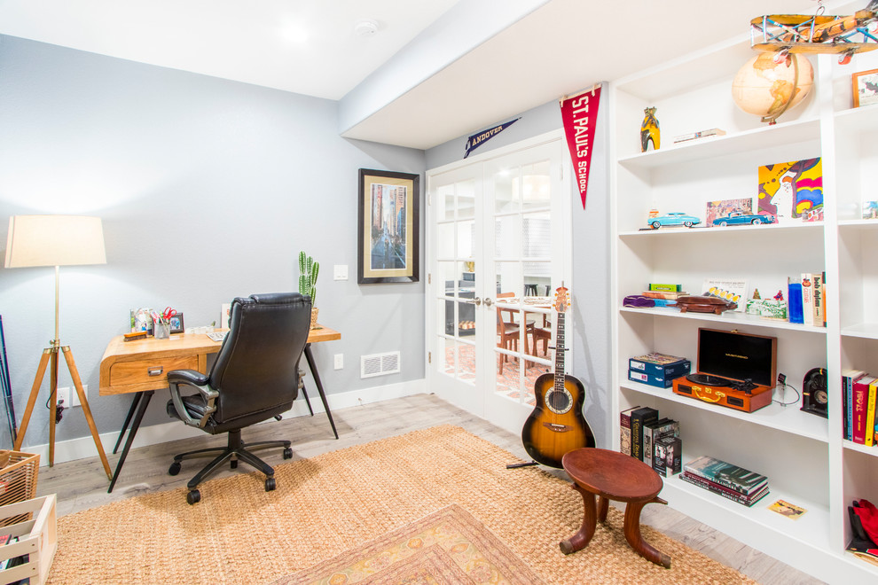 Inspiration for an eclectic basement remodel in Denver
