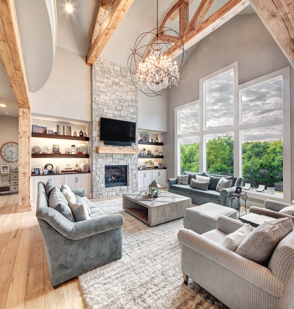 Example of a cottage family room design in Dallas