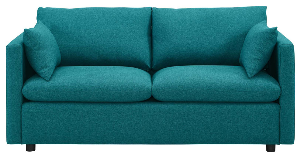 Upholstered Soft Polyester Fabric Sofa Contemporary Sofas by Furniture East Inc. Houzz