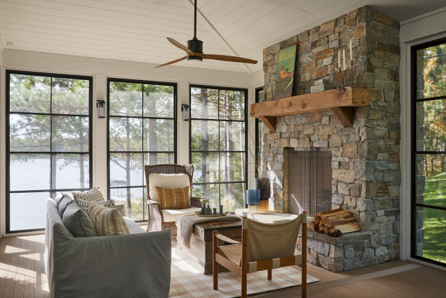 Clamshell Lake Cabin rustic-veranda