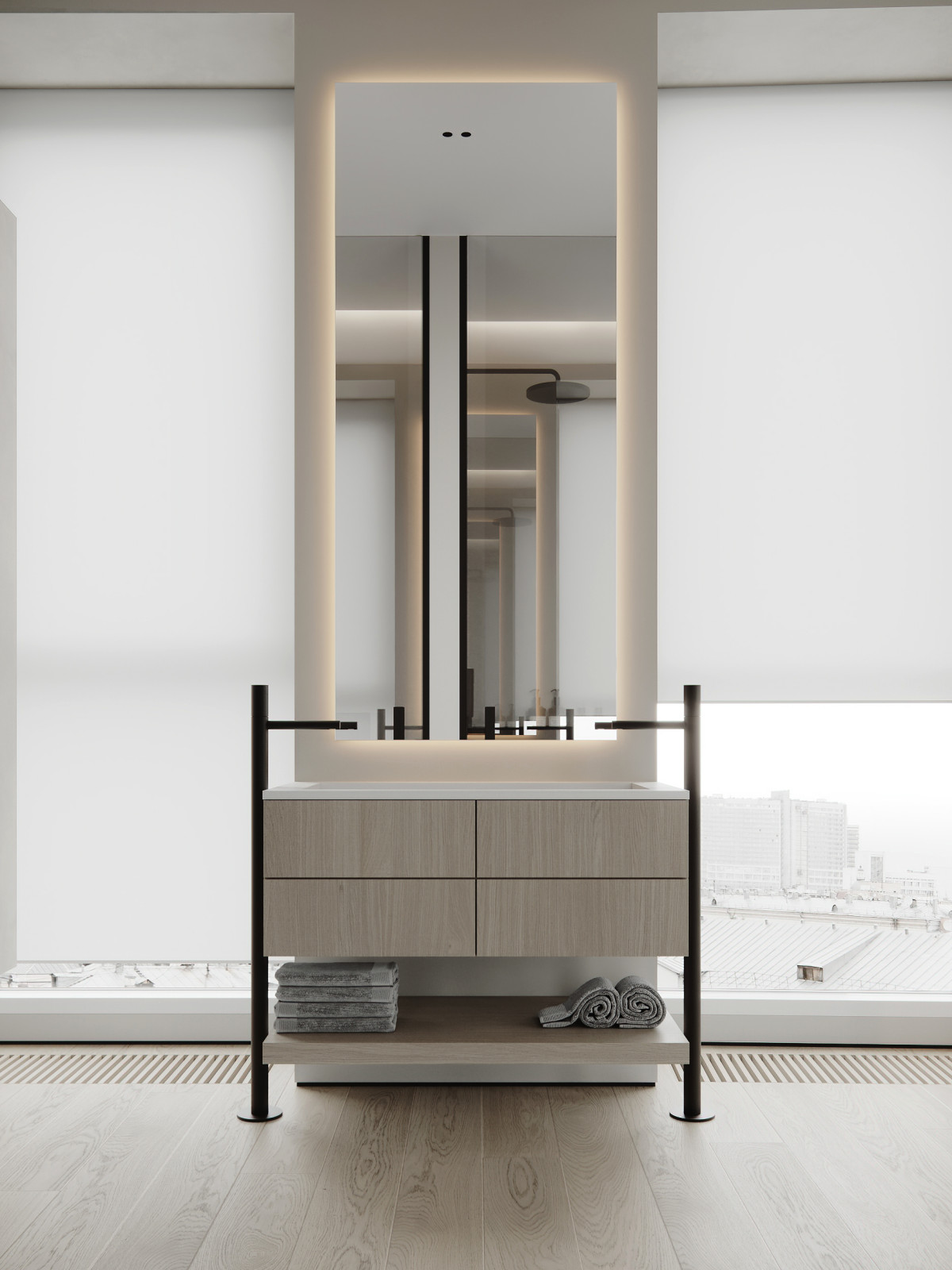 Квартира 144,8 m в стиле современный минимализм