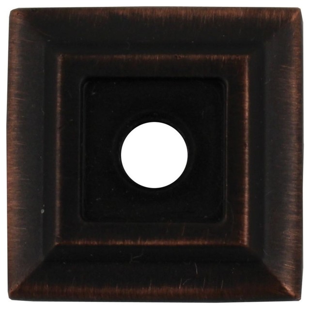 Contemporary Square Cabinet Pull Backplates Vintage Bronze