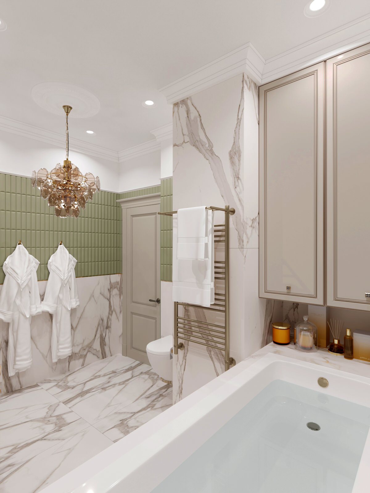 Ванная комната в стиле современной классики