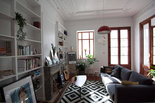 Reforma de vivienda en el centro. Barcelona contemporary-vardagsrum