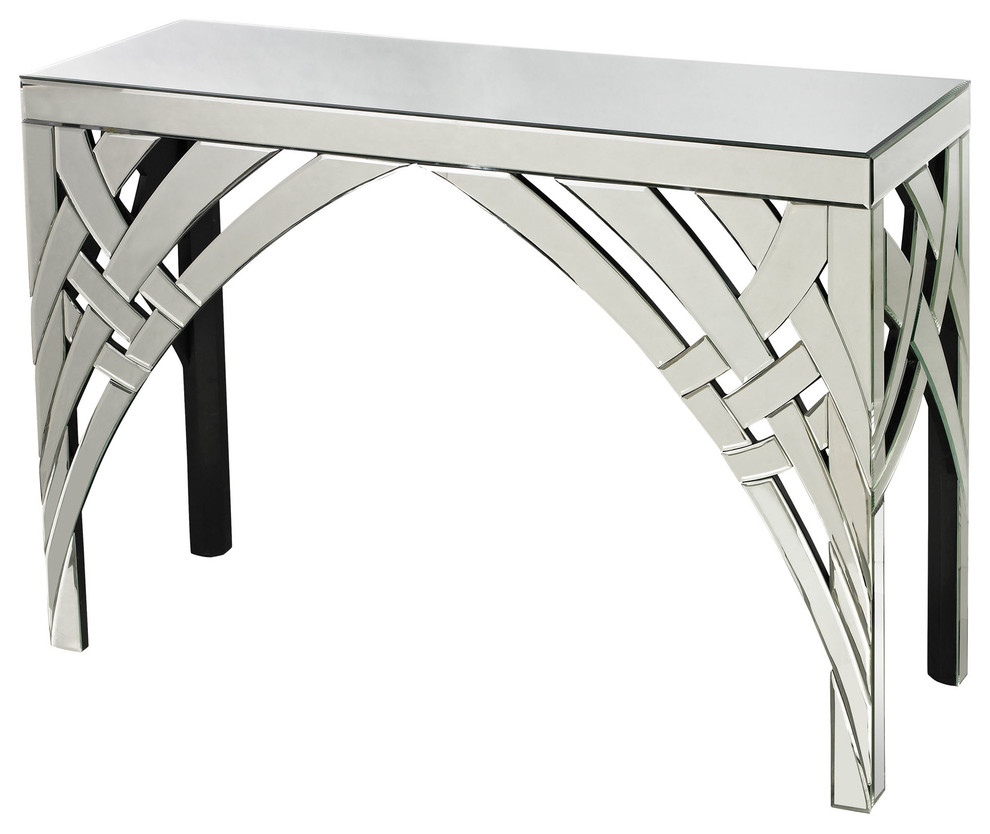 Arched Ribbons Mirrored Console