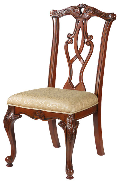 Traditional Dining Chairs pair of 2 solid cherry chippendale dining side chairs Traditional Dining Chairs pair of 2 solid cherry chippendale dining side chairs