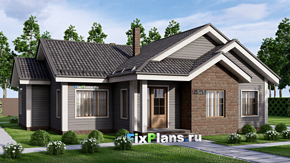 Проект одноэтажного дома 16х15м S150м2 F-16415