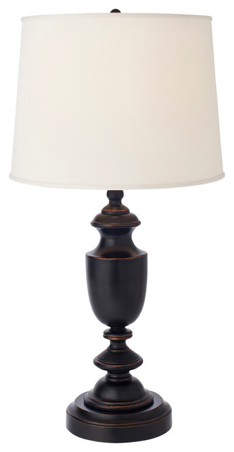 Baluster Antique Bronze LED Rechargeable Battery Operated Table Lamp