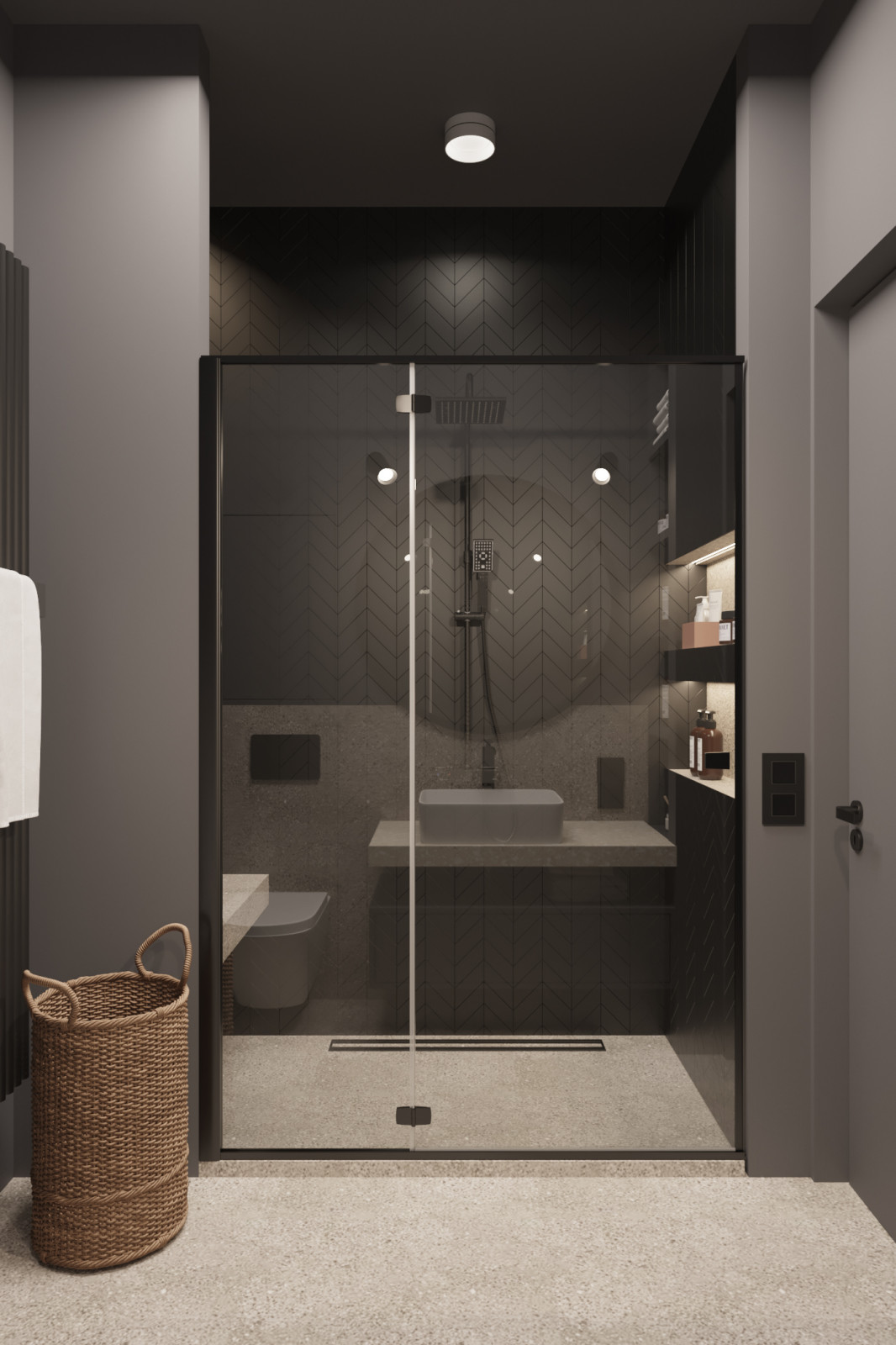 Яркий санузел в современном ЖК