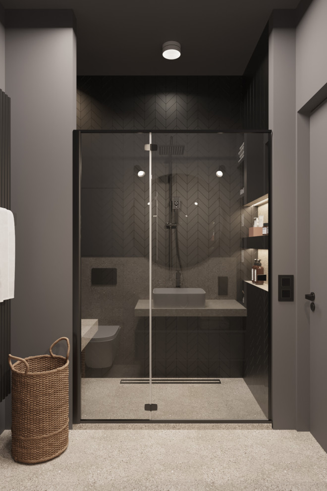 Яркий санузел в современном ЖК