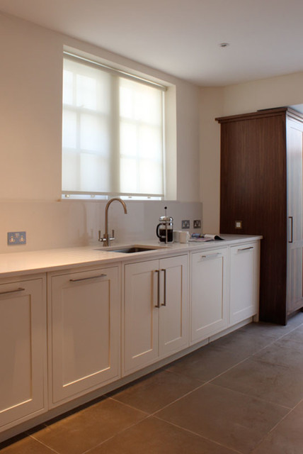Basement kitchen, London transitional-kitchen
