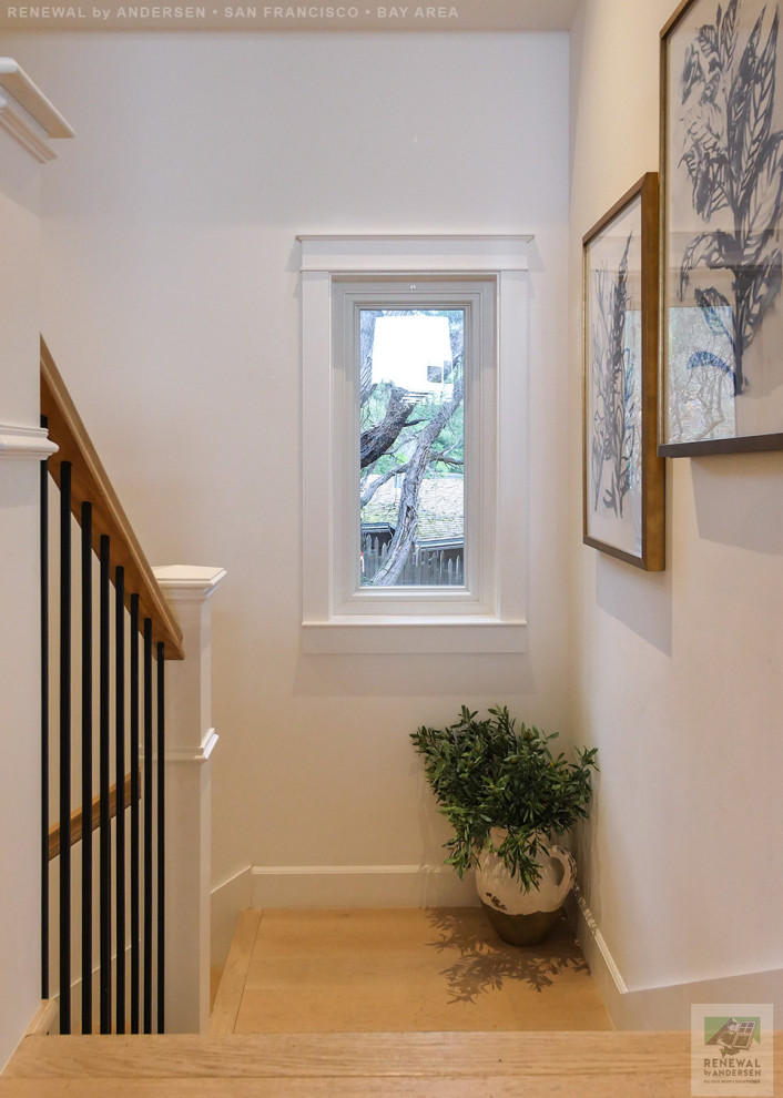 New White Window in Pretty Stairway - Renewal by Andersen Bay Area San ...