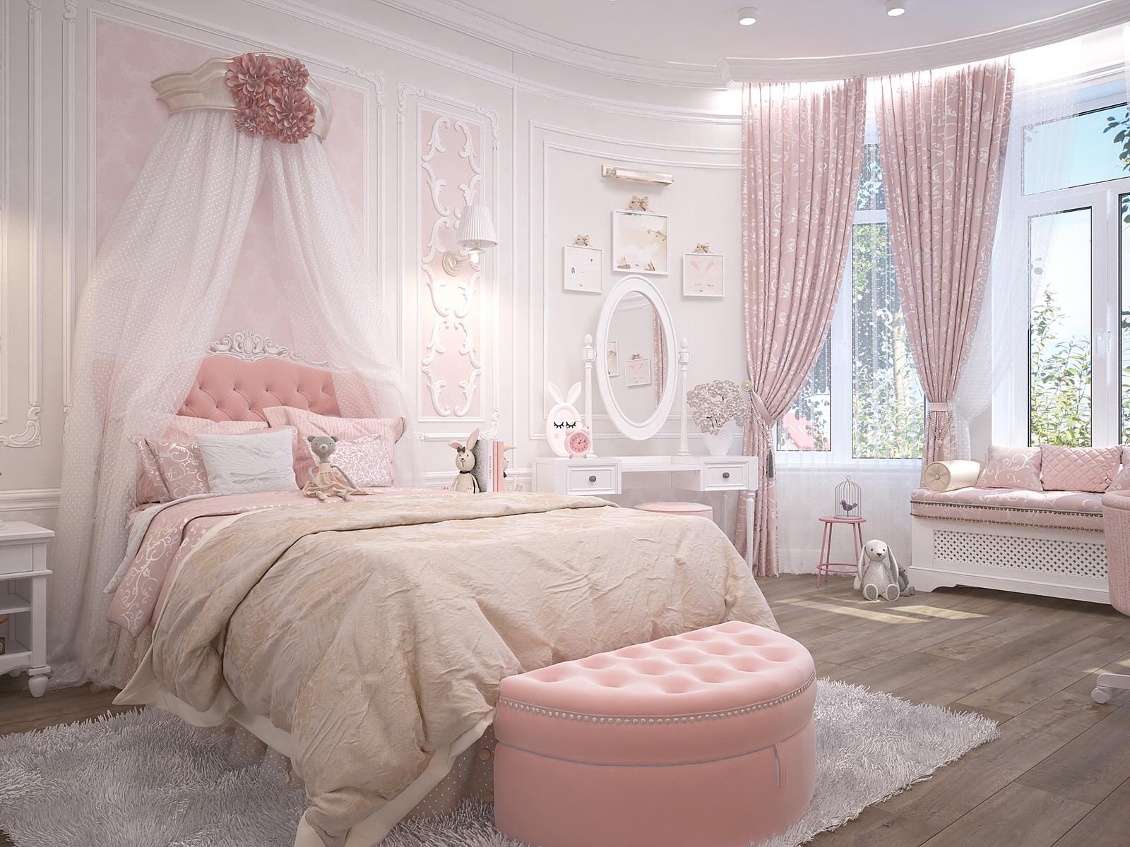 Розовая детская принцессы