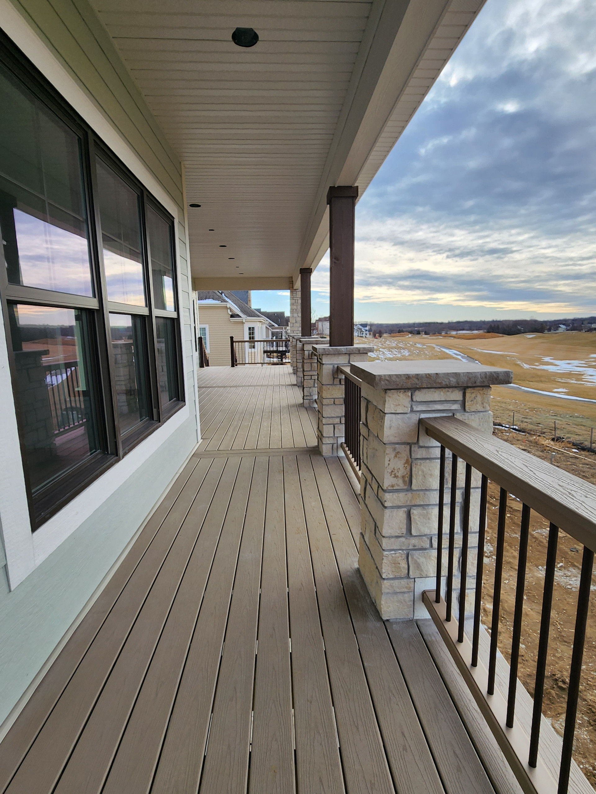 Deck overlooking golf course