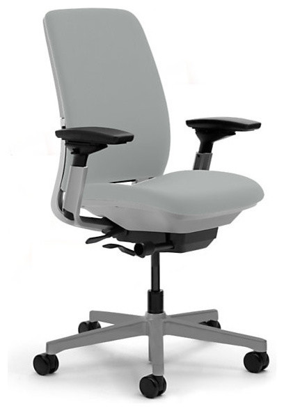Steelcase Amia Task Chair, Platinum Base w/Arms & Soft Casters, Nickel