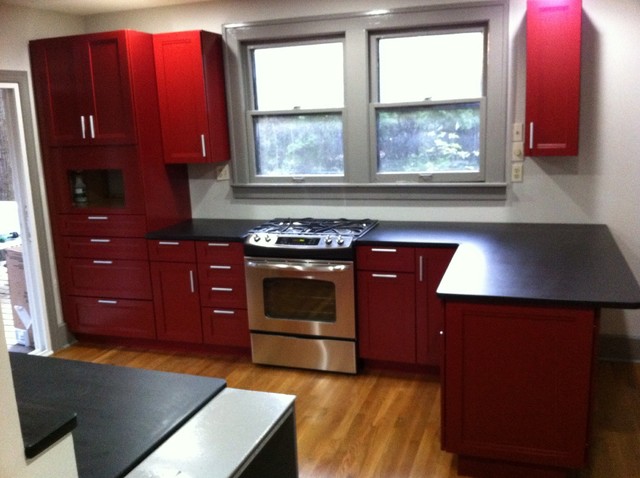 cardinal red kitchen cabinets