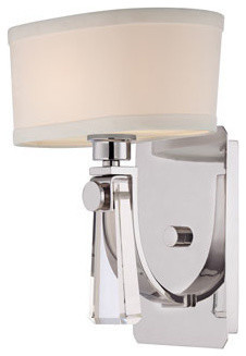 Quoizel UPBY8701IS Uptown Bowery 1 Light Wall Sconce, Imperial Silver