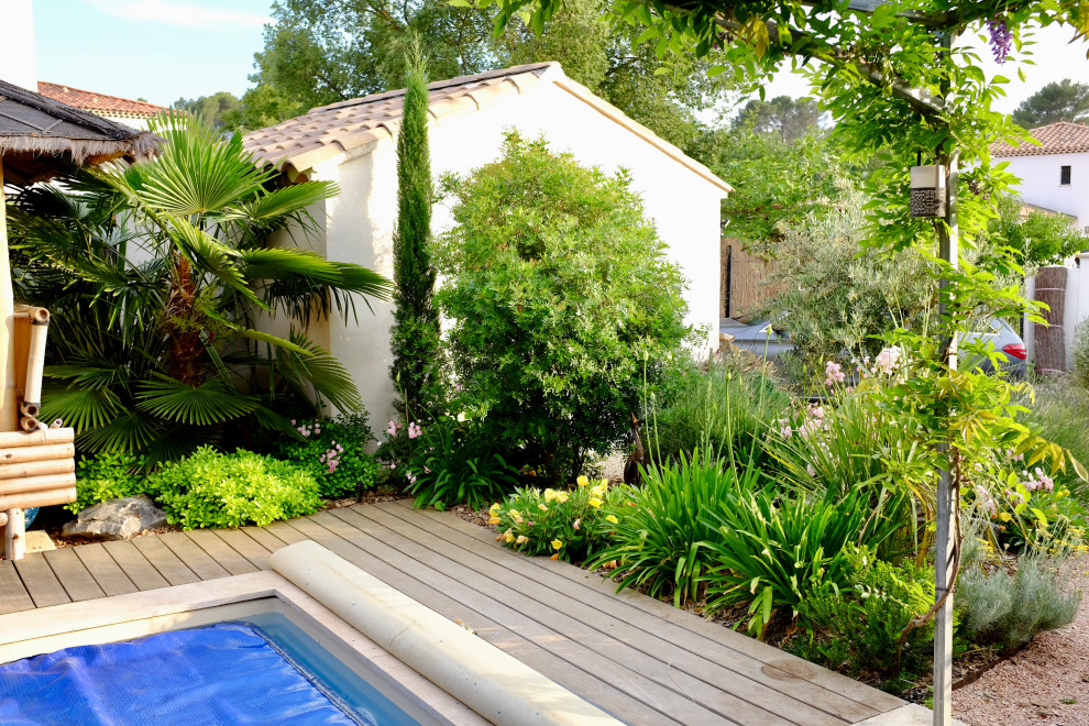 Petit jardin exotique avec mini-piscine