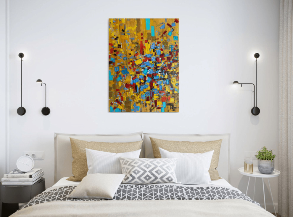 Спальня - Дизайн интерьера - Картины художницы Дианы Маливани (1)