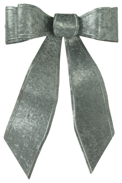 Galvanized Metal Bow Christmas Holiday Wall Decor Large Modern Galvanized Metal Bow Christmas Holiday