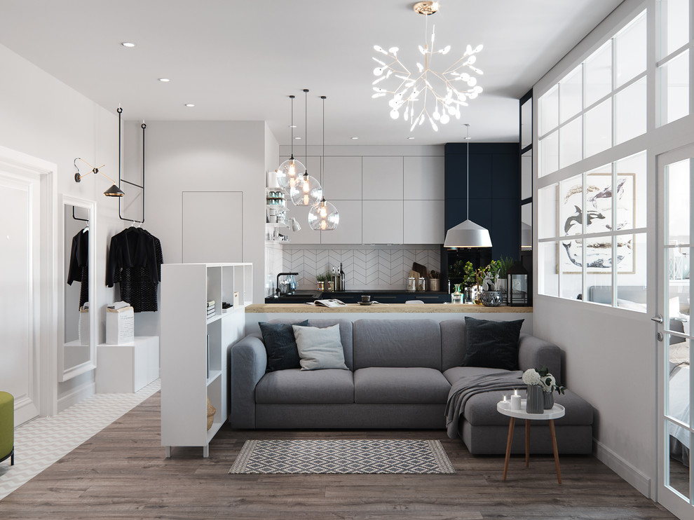 Белая квартира на набережной в ЖК Ривер парк