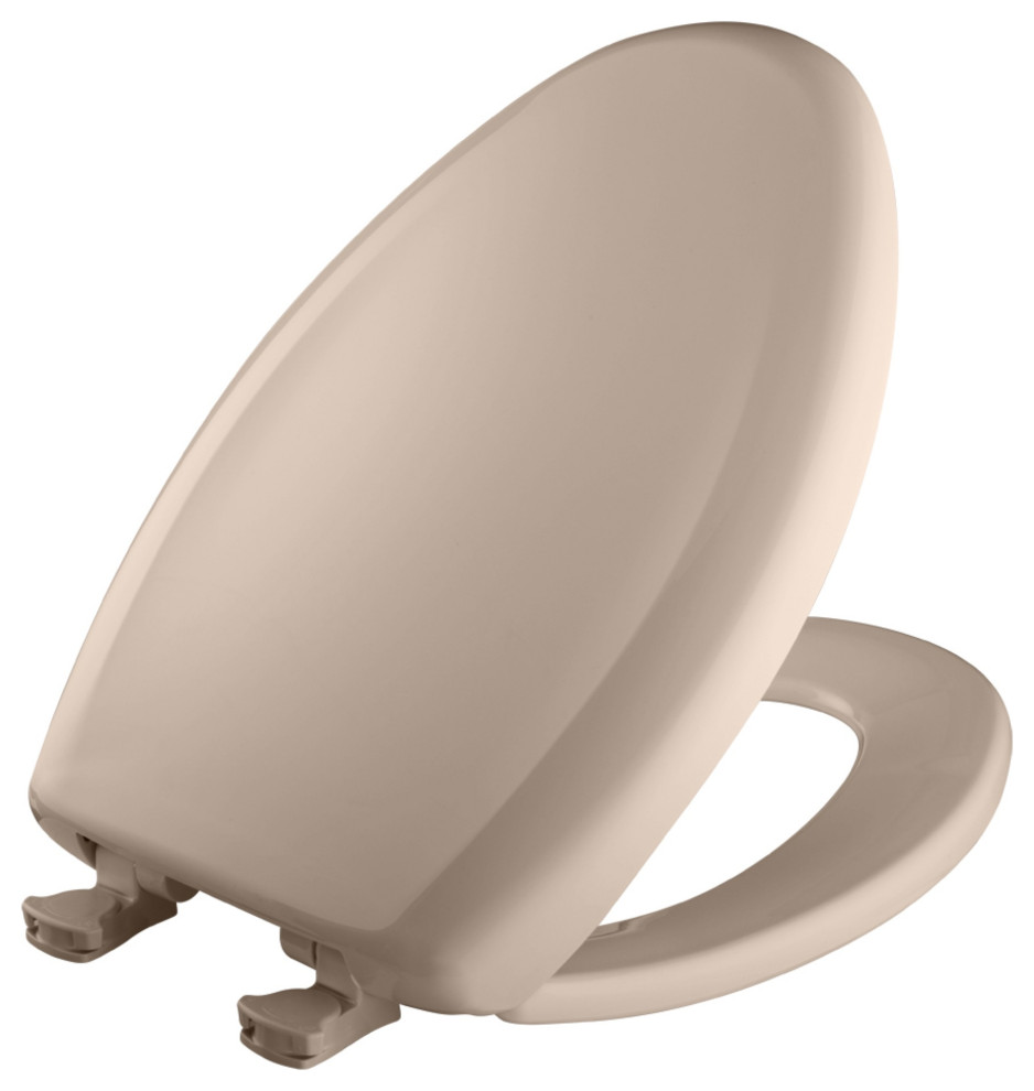 Bemis Residential Elongated Plastic Toilet Seat, Desert Bloom Toilet