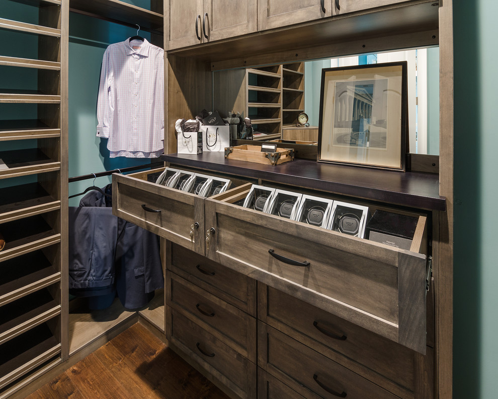 This is an example of a mid-sized transitional storage and wardrobe in Richmond.