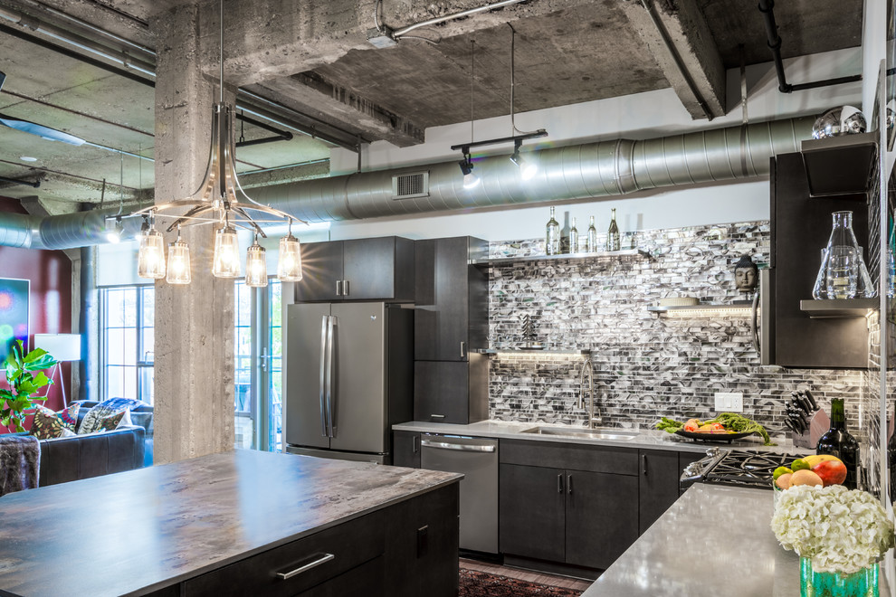 This is an example of a mid-sized industrial kitchen in Detroit.
