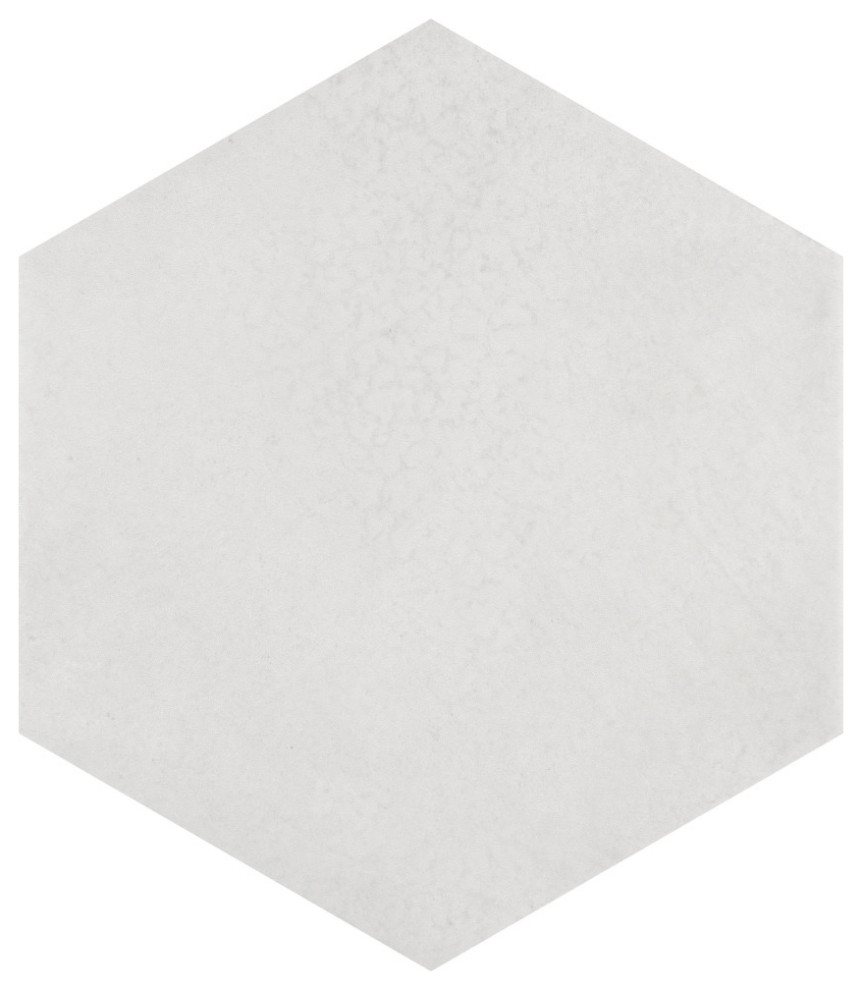 Heritage Hex Snow Porcelain Floor and Wall Tile