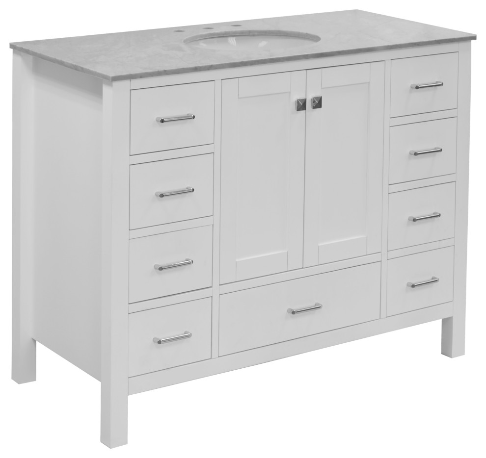 Horizon 48" Bathroom Vanity Transitional Bathroom Vanities And Sink Consoles by Kitchen