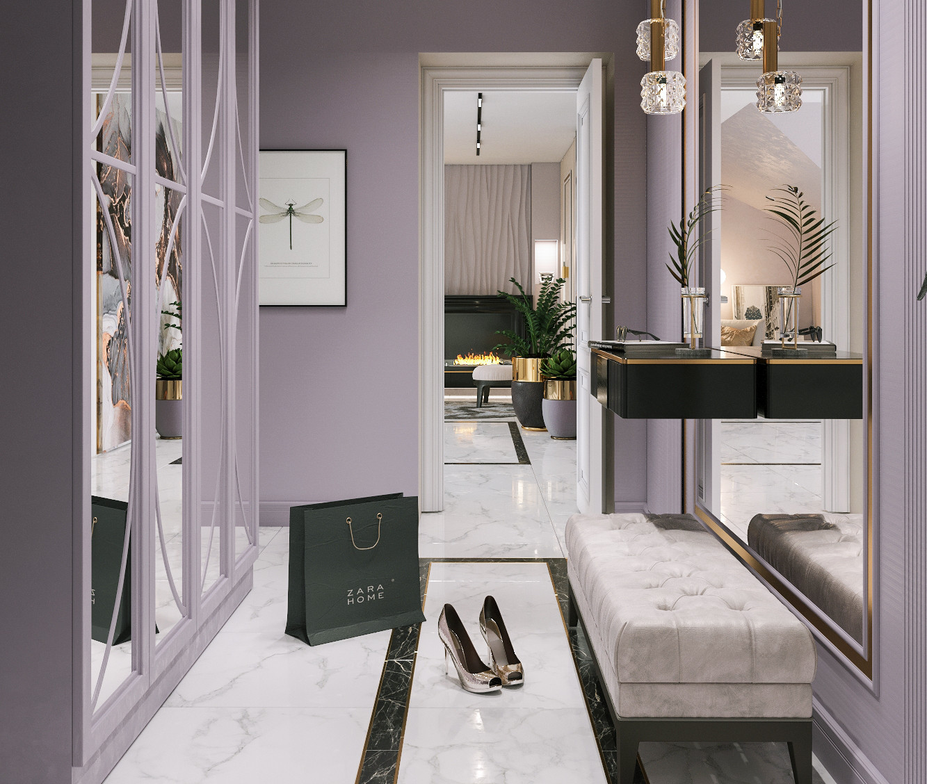 Дизайн-проект Мансарда, Неоклассика