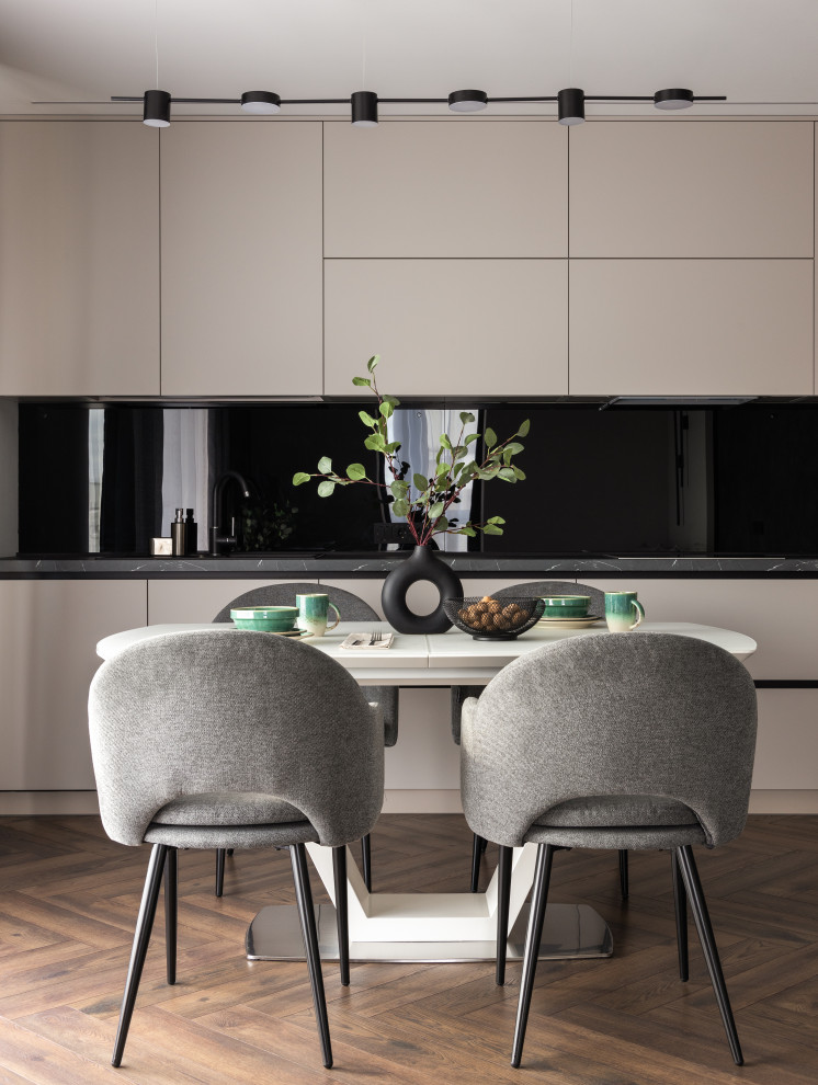 Минималистичная кухня-гостиная