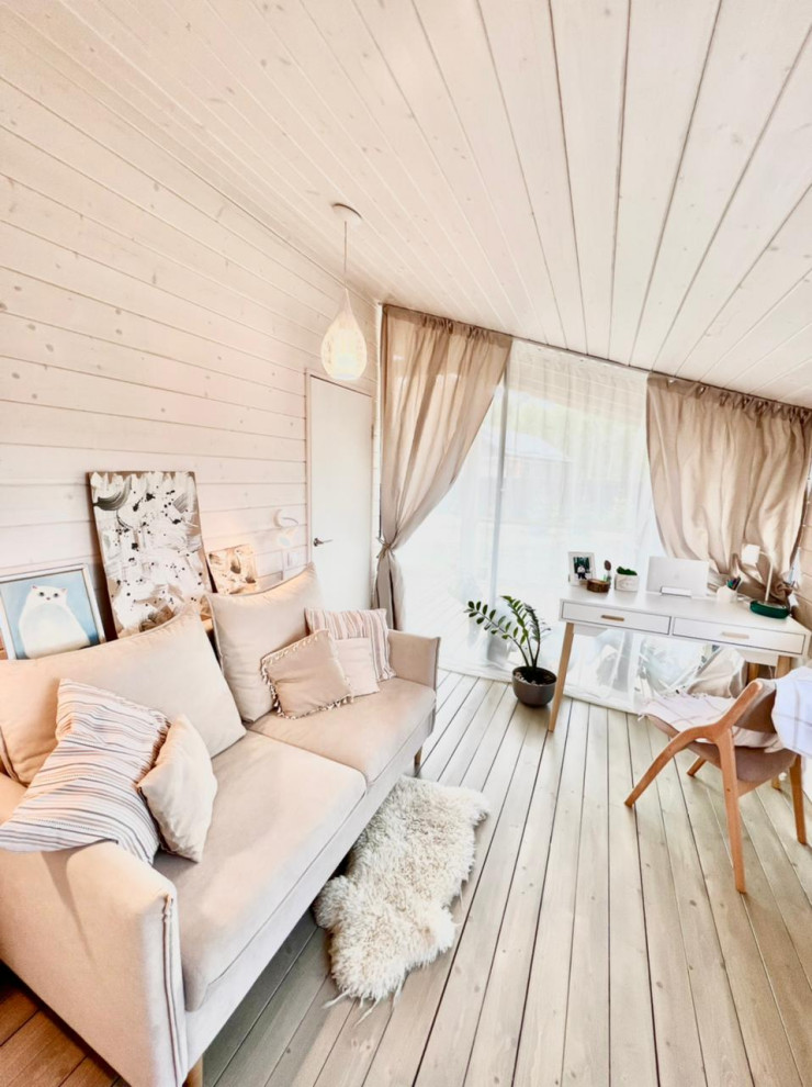 Источник вдохновения для домашнего уюта: кабинет среднего размера в скандинавском стиле