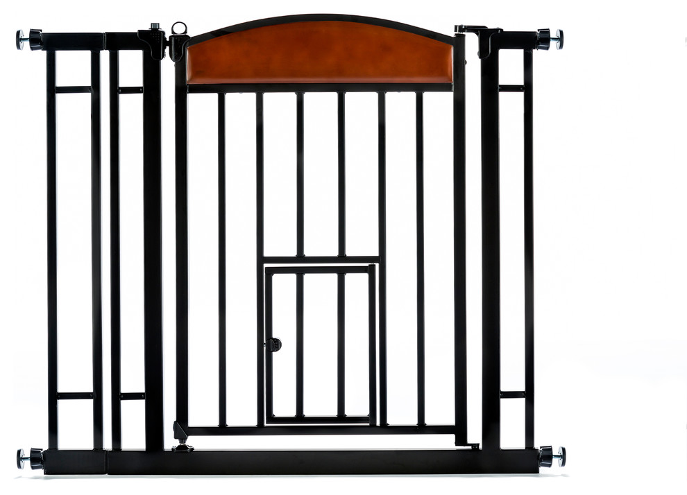 Carlson Design Studio Walk-Thru Pet Gate with Small Pet Door