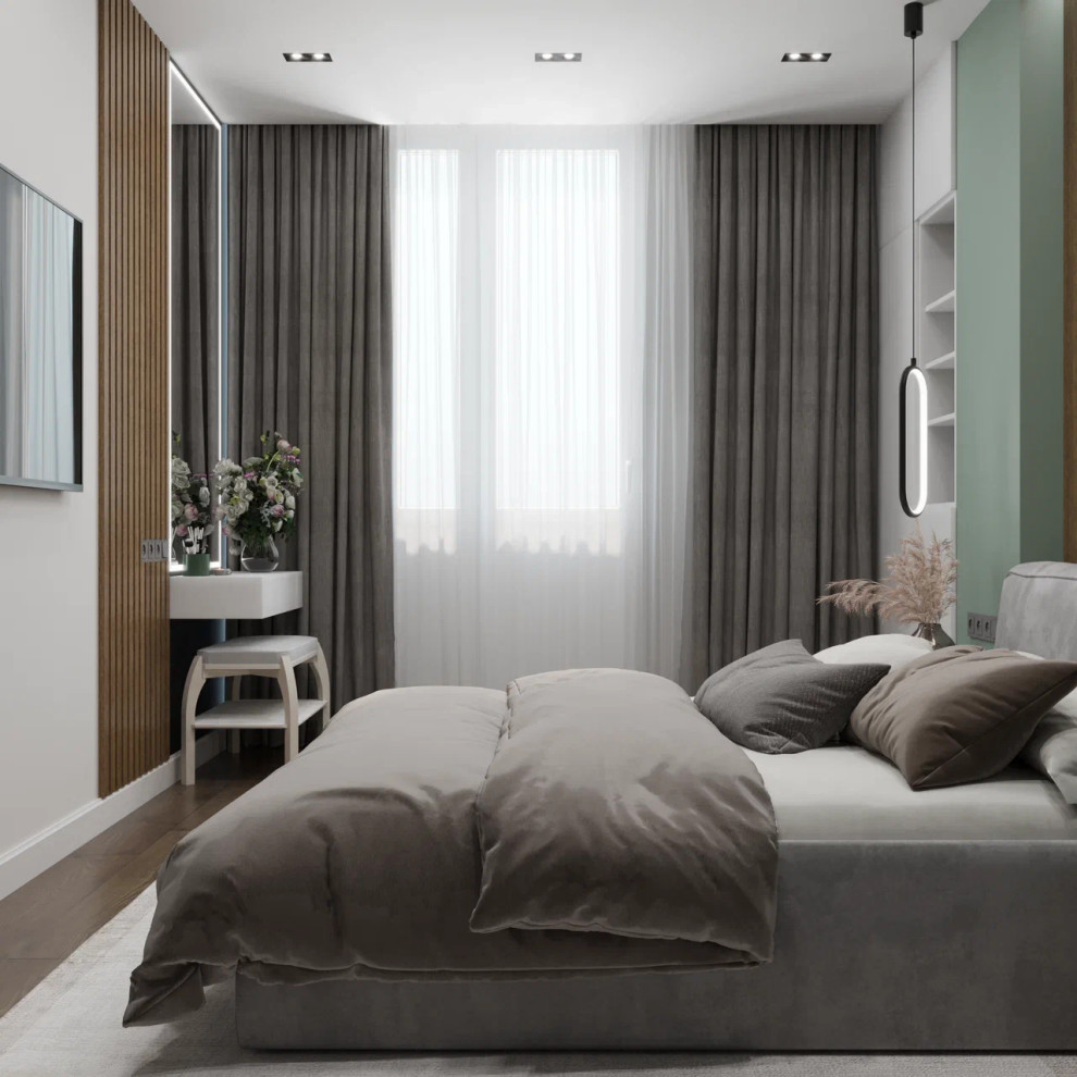 Банкетка в спальню / банкетка мягкая / цвет светлый