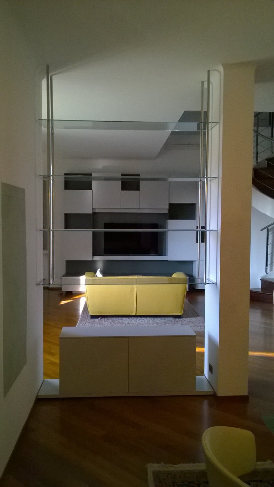 Progetto Living su misura laccato opaco