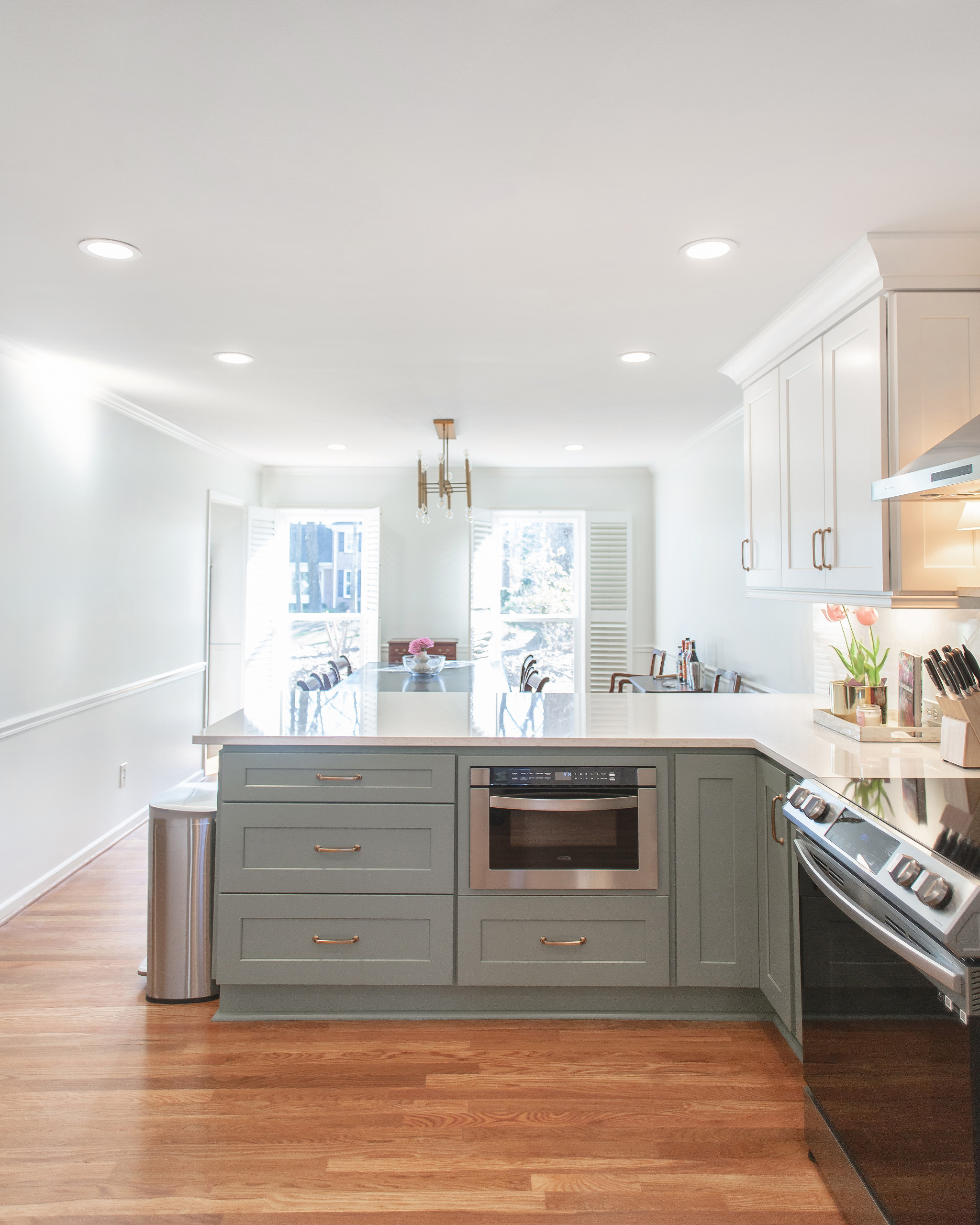 EAST COBB green and white kitchen