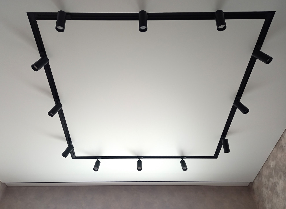 Демпферные натяжные потолки Slott: светов. линии, трековое освещение, ниши Slott