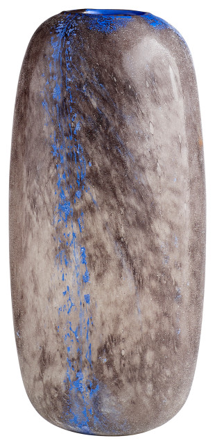 Cyan Large Bluesposion Vase 11259, Black And Blue