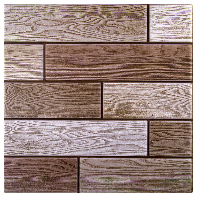 gray glass backsplash tile