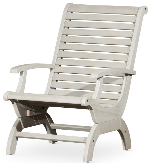 Outdoor Dining Eucalyptus Chair Weatherproof Patio Seating Armchair