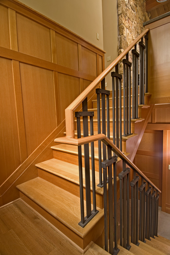 Custom Railing Craftsman Staircase Seattle by 