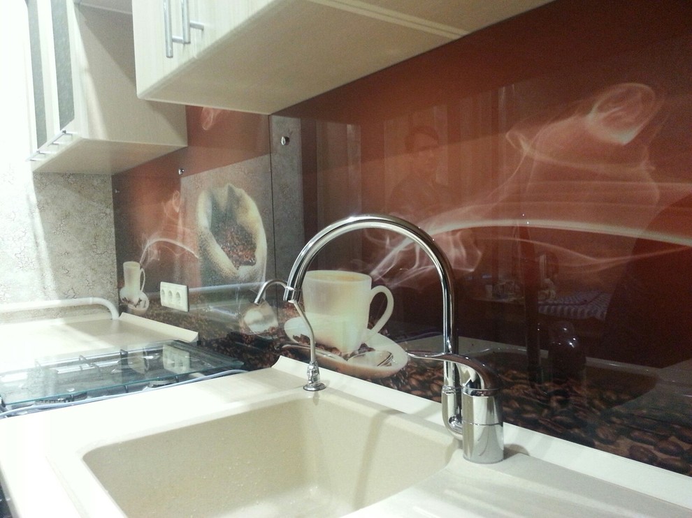 Кухонный фартуки из закаленного стекла с фотопечатью