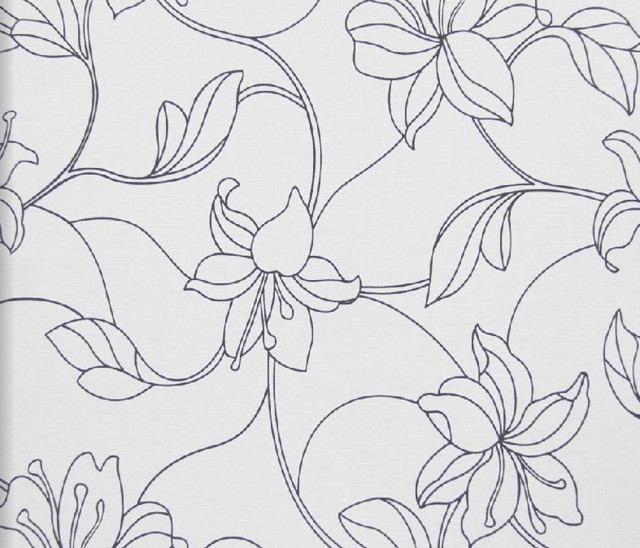 Modern Floral Wallpaper Contemporary Wallpaper by Wallpaper and Fabrics Galore