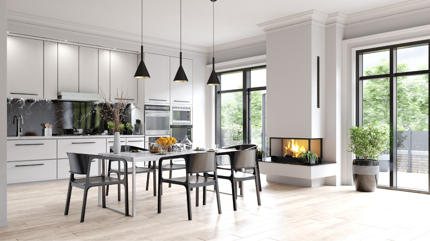Bright Contemporary Kitchen with Natural Accents in Chiswick