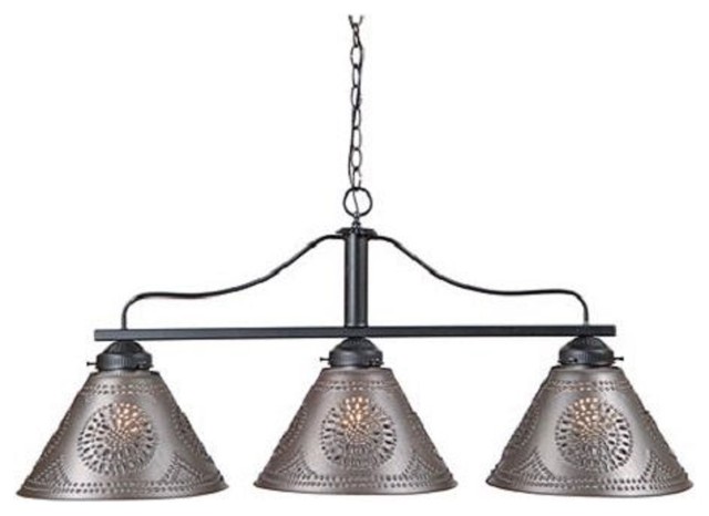 iron kitchen island light