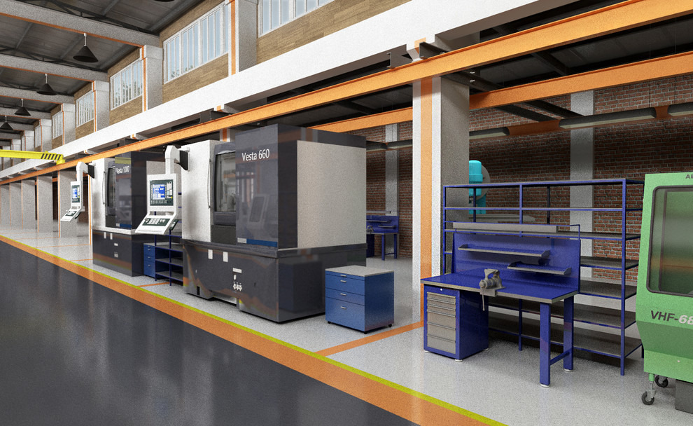 Промышленный дизайн цехов и лаборатории в НИМИ имени В. В. Бахирева